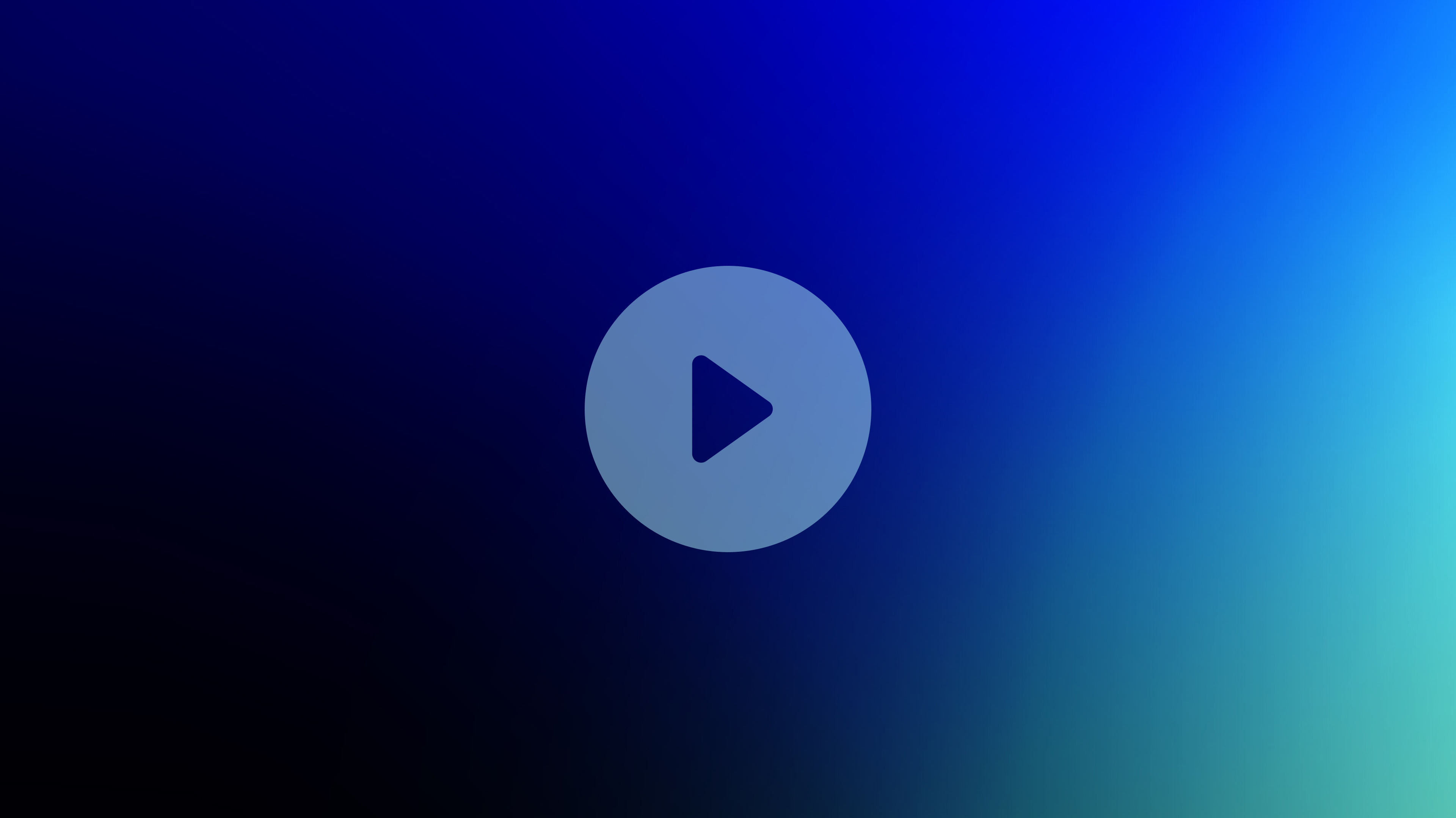 Video play button on an aurora background.