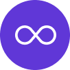 An icon of an infinity symbol.