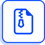 an icon of a zip folder